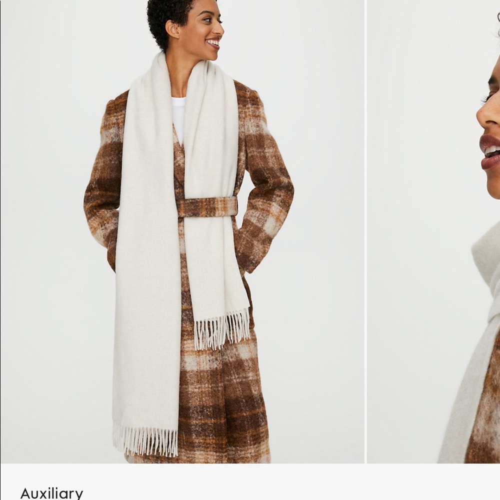Aritizia Auxiliary Cashmere Cream Scarf